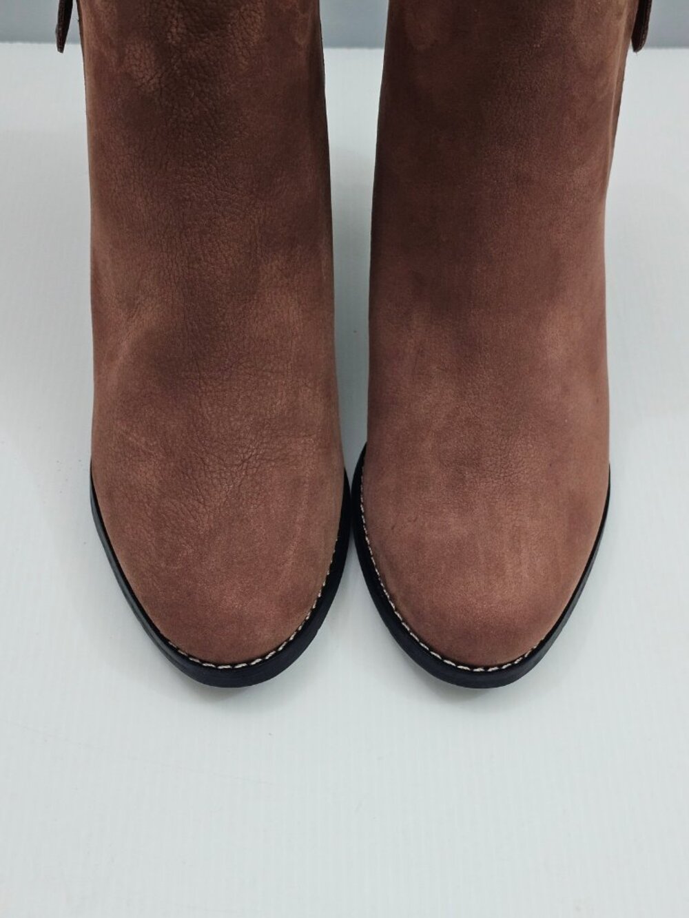 Marc Joseph Grand Central Ankle Boots Womens 10 Saddle Brown Leather Block Heel - Picture 7 of 14
